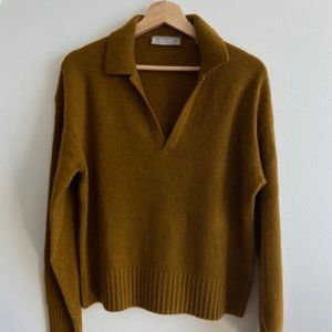 Everlane The Cashmere Polo in Tapenade, size Medium